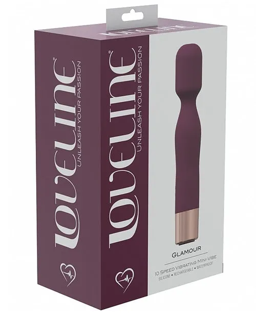 Shots Glamour 10 Speed MiniWand Burgundy Vibrators