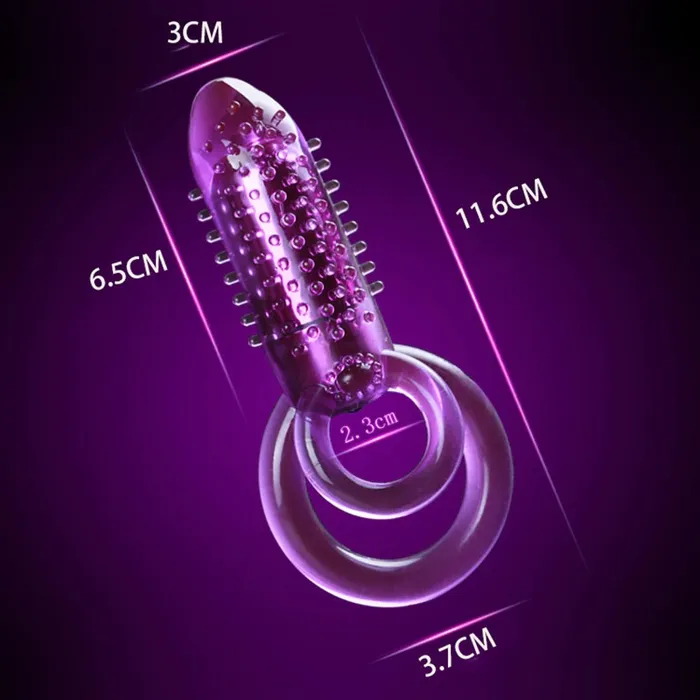 EVEs SECRETS Couples Vibrating Dual Cock Ring with Clitoral Bullet Stimulator Sex Toys for Couples