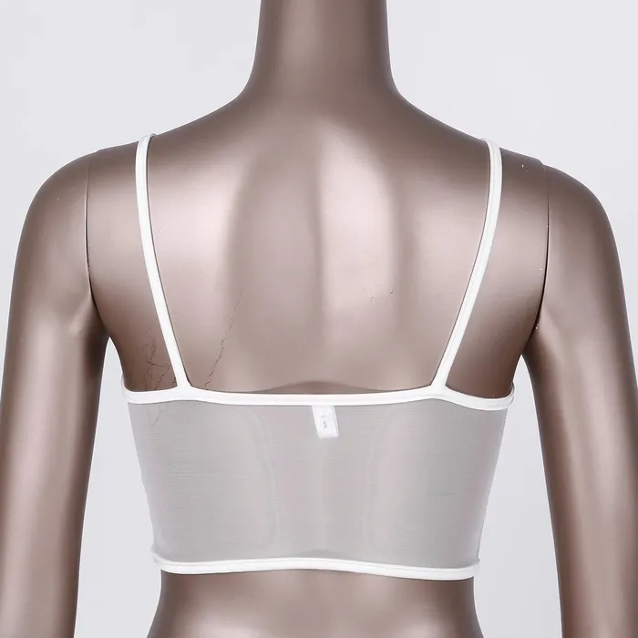 Male Sex Toys EVEs SECRETS Womens Sexy Crop Top with Shiny Shells Transparent Mesh Top for Ladies