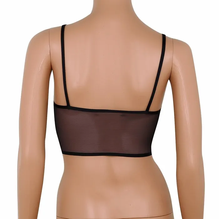 Male Sex Toys EVEs SECRETS Womens Sexy Crop Top with Shiny Shells Transparent Mesh Top for Ladies