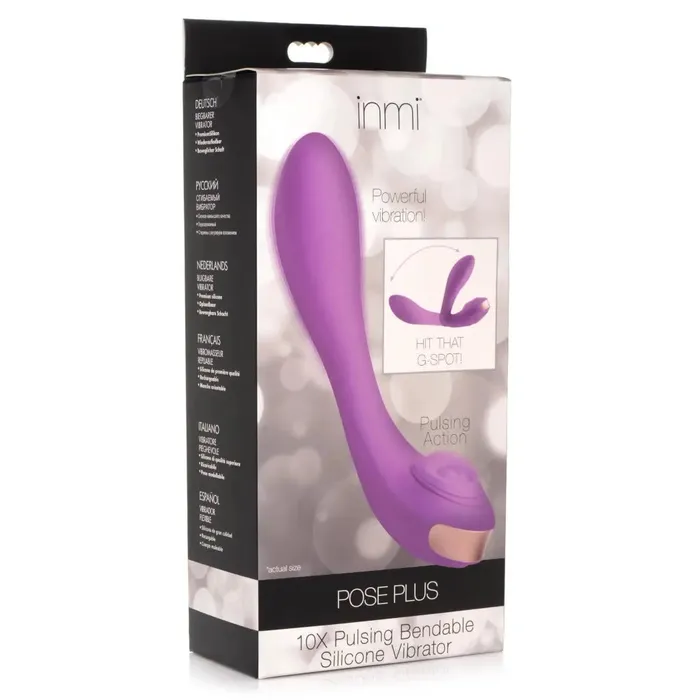 inmi Vibrators Pose Plus 10x Pulsing Bendable Silicone Vibrator