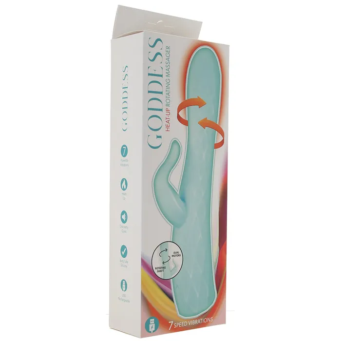 Nasstoys Goddess Heat Up Rotating Rabbit Vibe in Aqua Vibrators