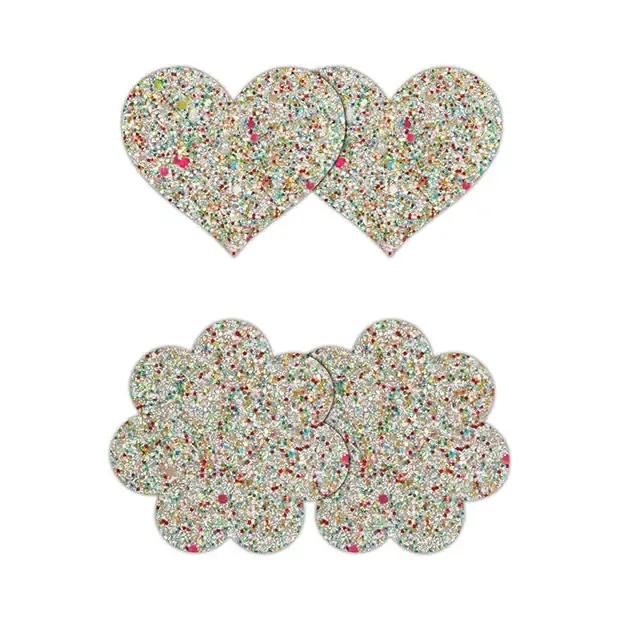 NS Novelties Vibrators Pretty Pasties Heart Flower Glow 2 Pair NS Novelties Vibrators Pretty Pasties Heart Flower Glow 2 Pair