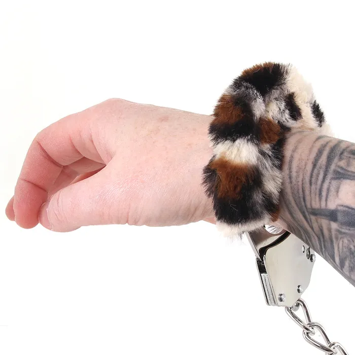 WhipSmart Classic Furry Cuffs in Leopard XGen Female Sex Toys