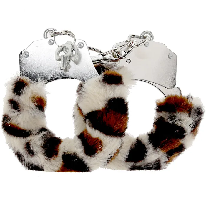 WhipSmart Classic Furry Cuffs in Leopard XGen Female Sex Toys