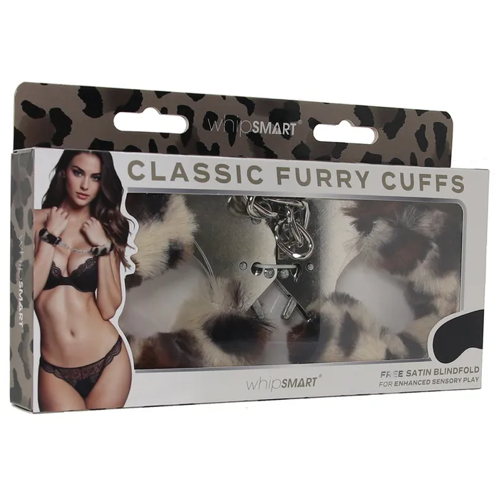 WhipSmart Classic Furry Cuffs in Leopard XGen Female Sex Toys