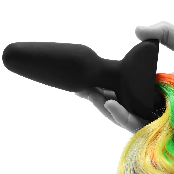 XR Brands Tailz Rainbow Pony Vibrating Anal Plug Male Sex Toys