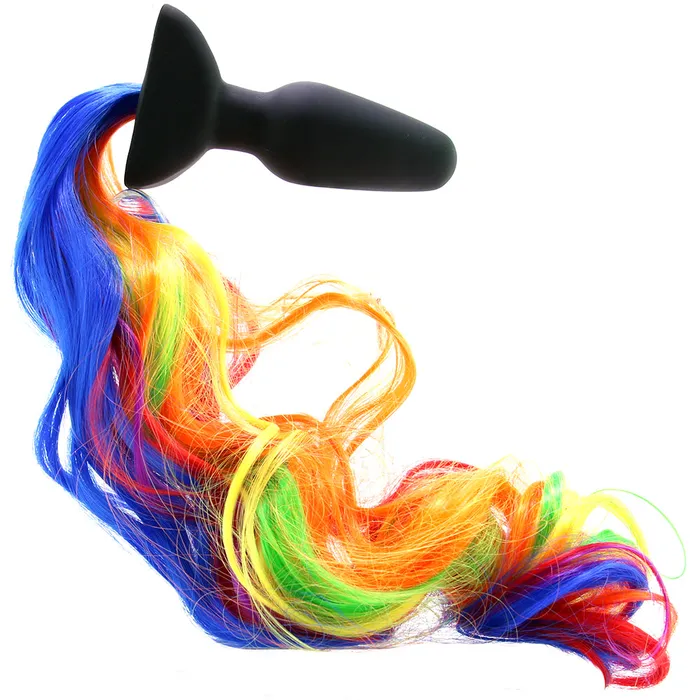 XR Brands Tailz Rainbow Pony Vibrating Anal Plug Male Sex Toys